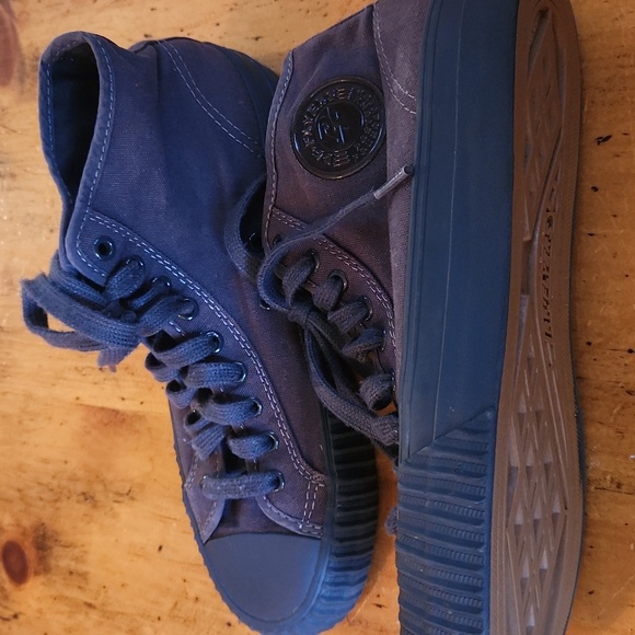 PF Flyers Black High Top Lace Up Shoes Mens 8, Womens 9.5 - Picture 6 of 11